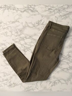 Buffalo High-Rise Olive Green Skinny Jeans